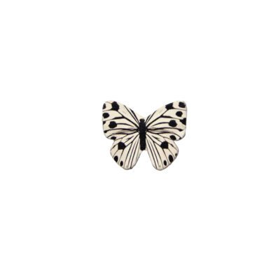 Broche mariposa pequeño 'Motas negras'