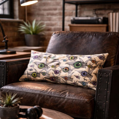 Cojin rectangular 'Ojos pajaros'